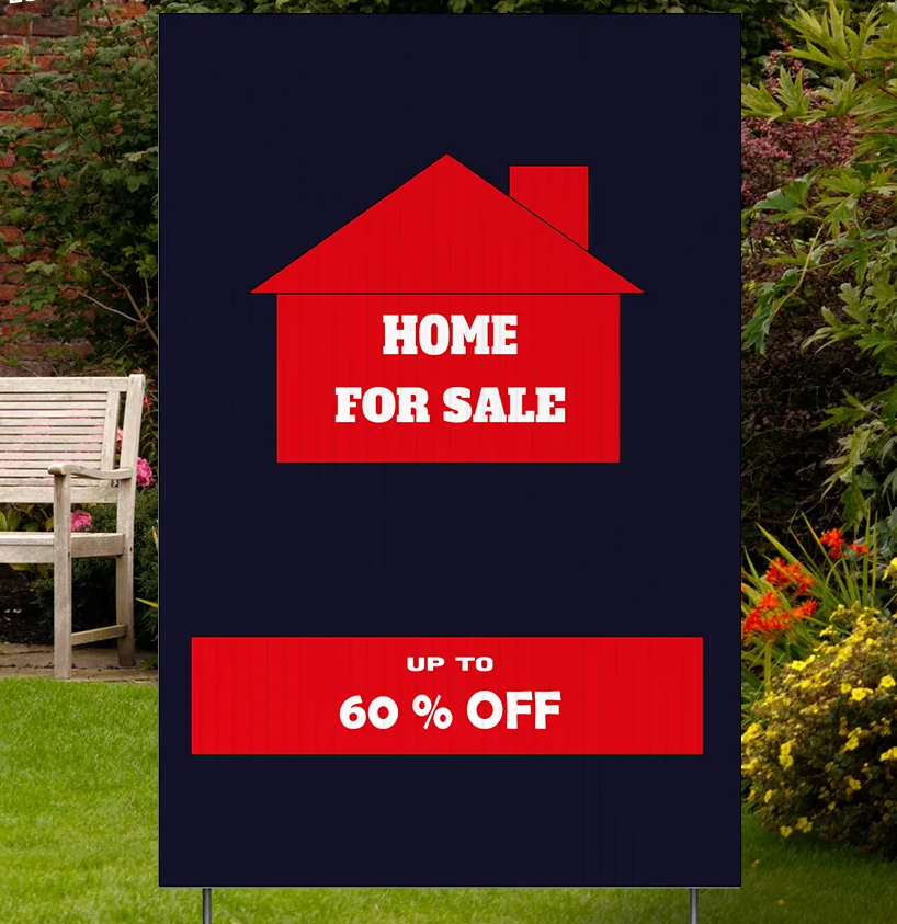 a home for sale sign template