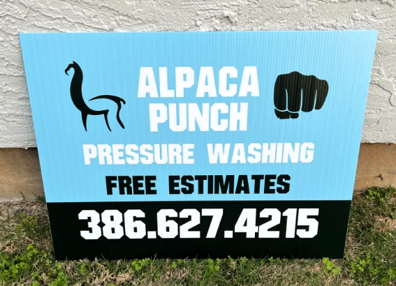 pressure washing business ad sign example