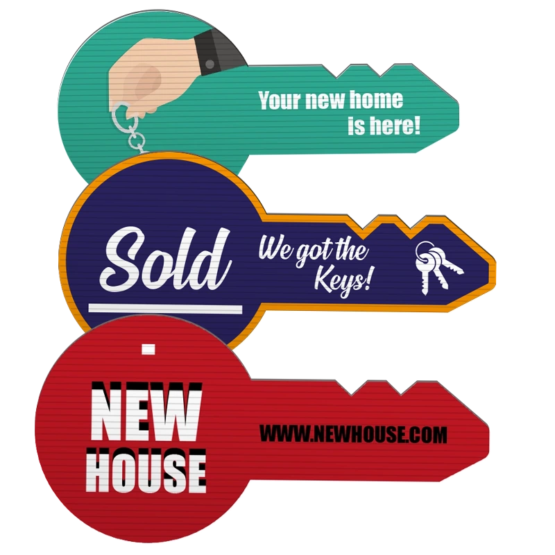 Custom Outdoor Yard Signs Multiple Sizes Giant Keys Sign