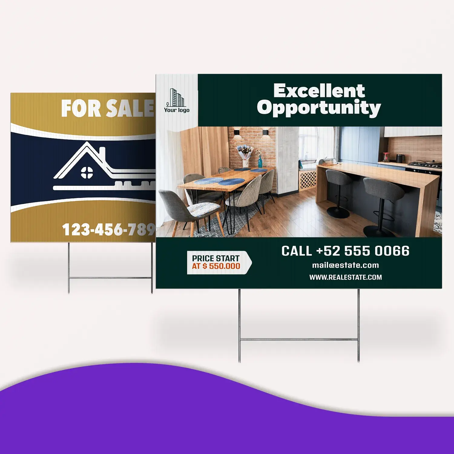 Custom Outdoor Yard Signs Multiple Sizes Real Home