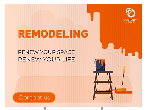 Custom Outdoor Yard Signs Multiple Sizes Remodeling Sign