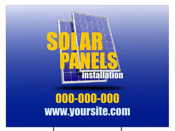 Custom Outdoor Yard Signs Multiple Sizes Solar Panels Sign