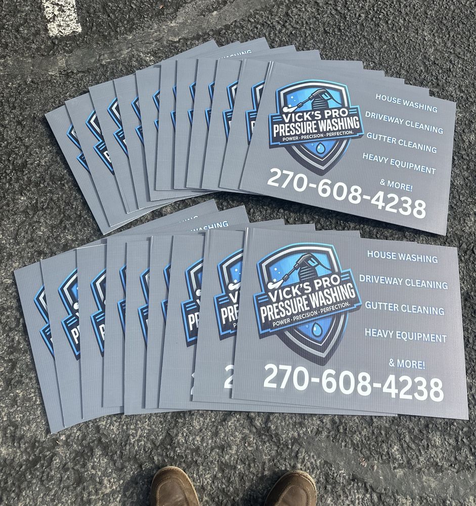 customer photos of yard sign plus