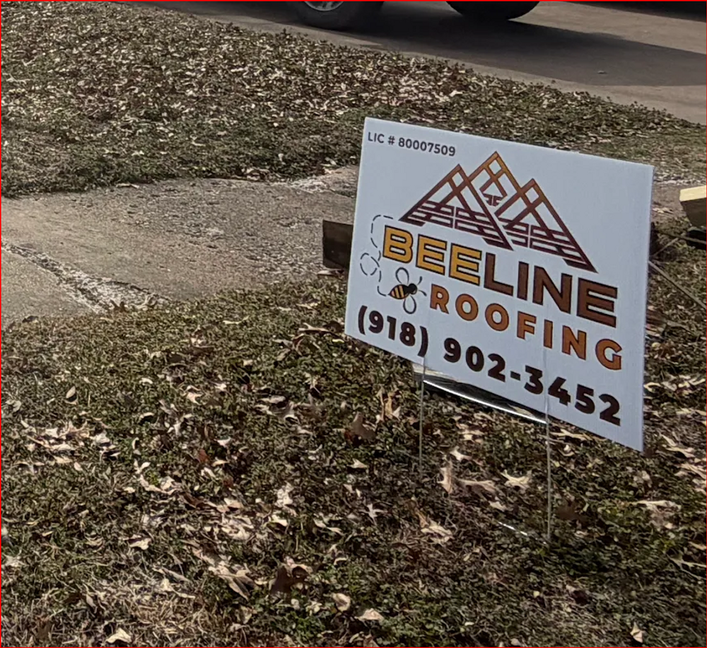customer photos of yard sign plus