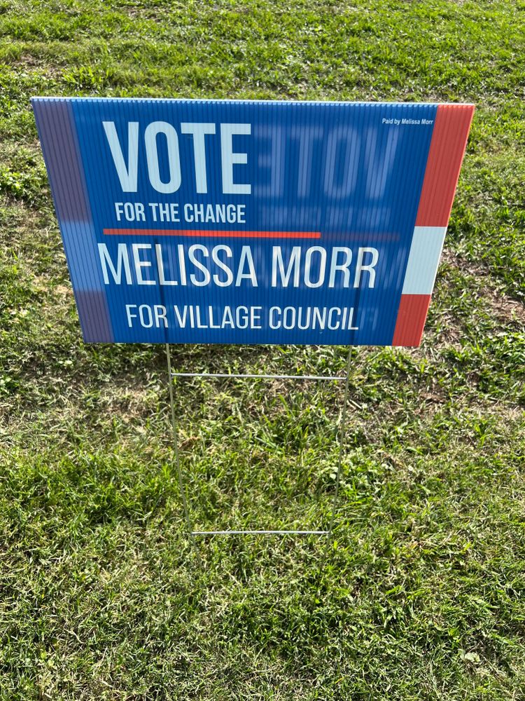 customer photos of yard sign plus