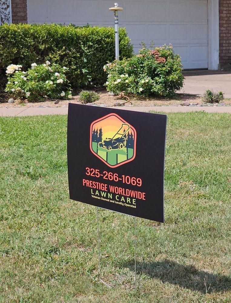 customer photos of yard sign plus