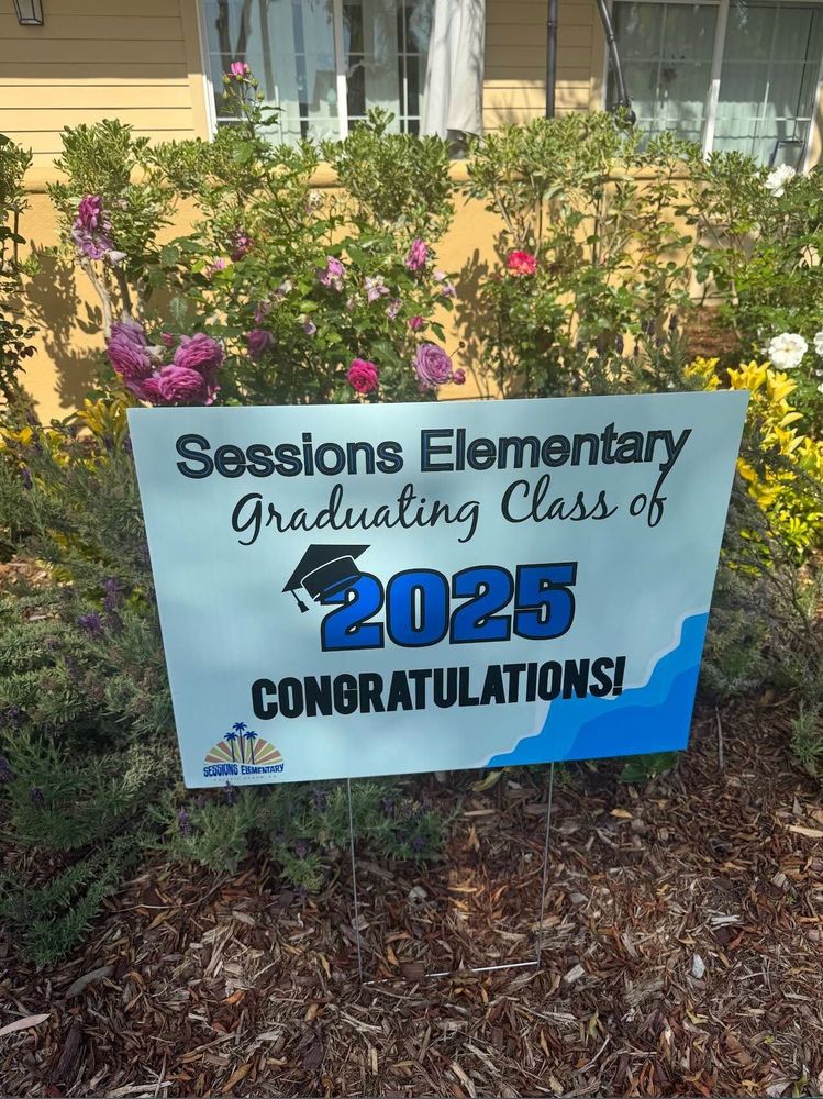 customer photos of yard sign plus