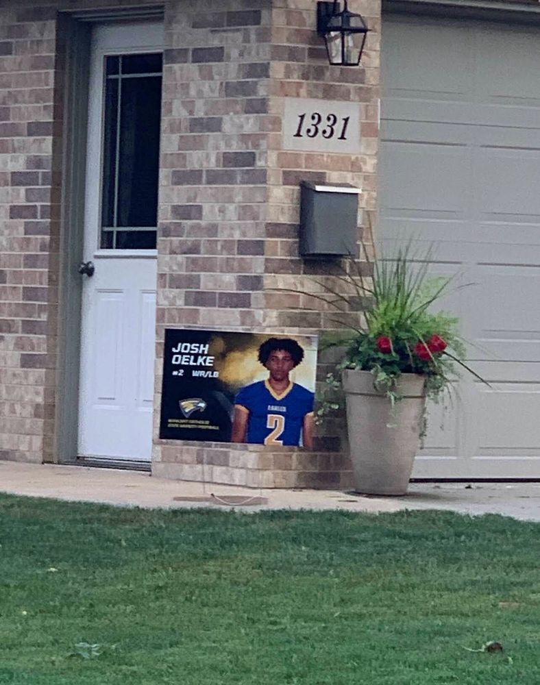 customer photos of yard sign plus