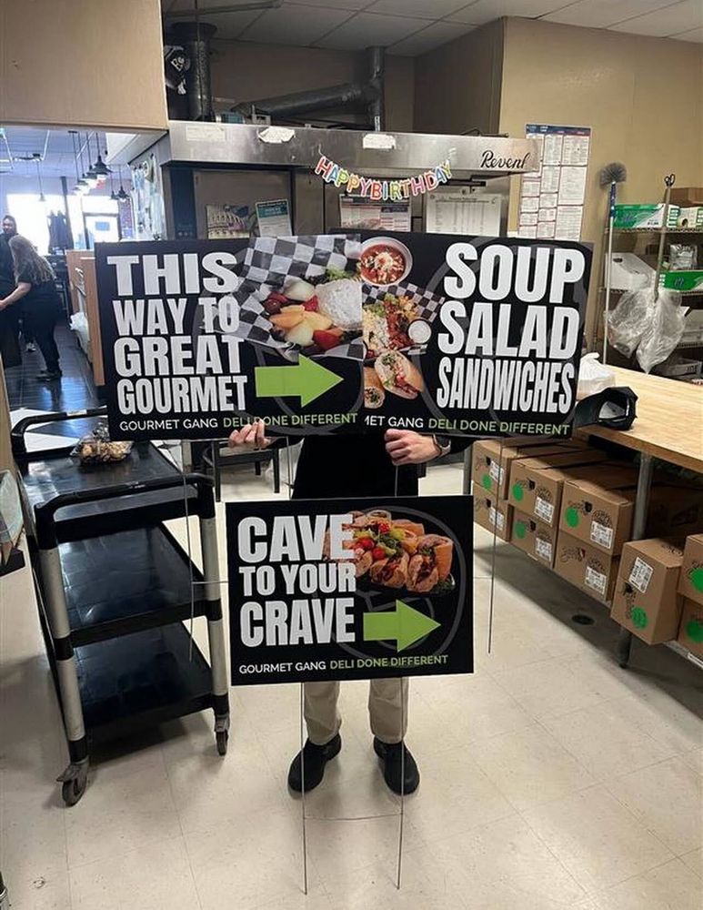 customer photos of yard sign plus