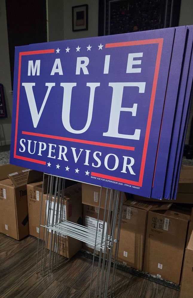 customer photos of yard sign plus