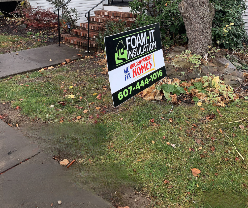 customer photos of yard sign plus