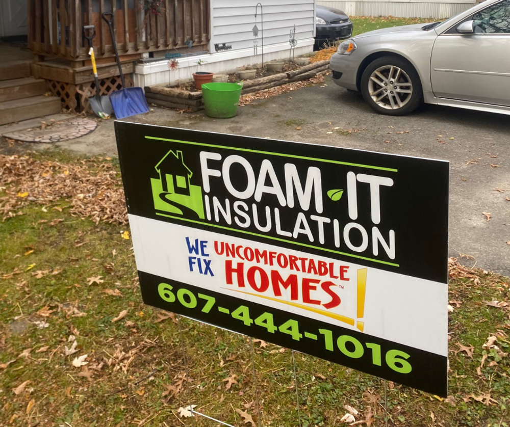 customer photos of yard sign plus