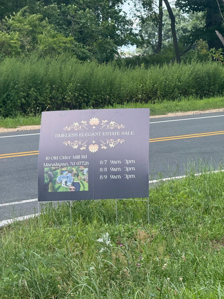 customer photos of yard sign plus