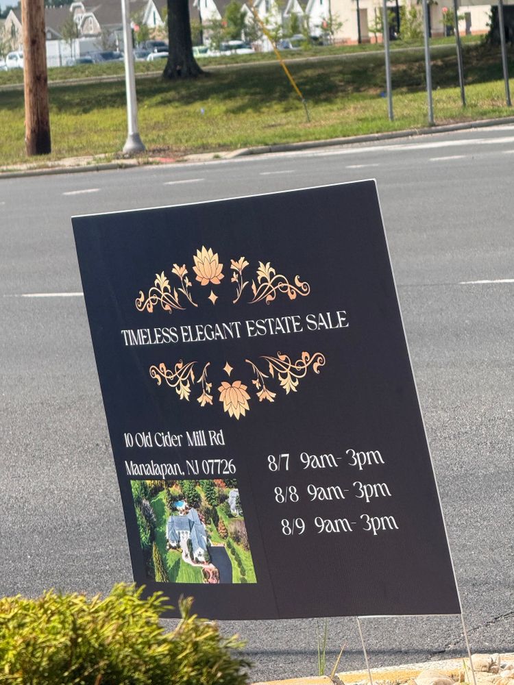 customer photos of yard sign plus