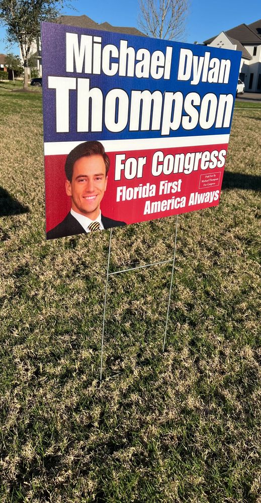 customer photos of yard sign plus