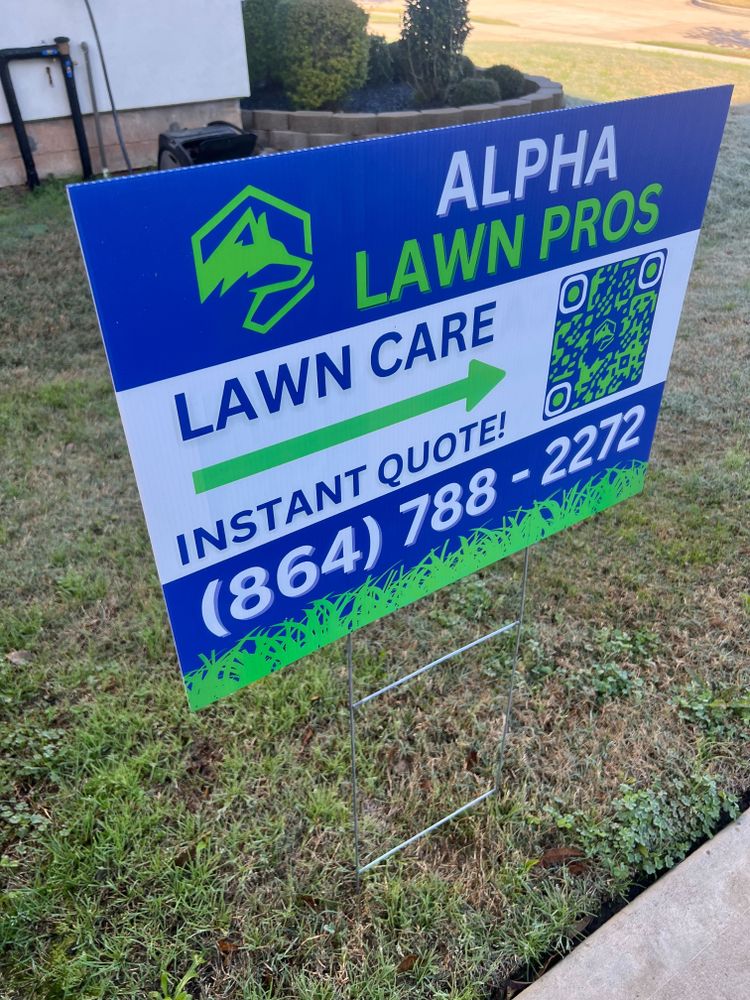 customer photos of yard sign plus