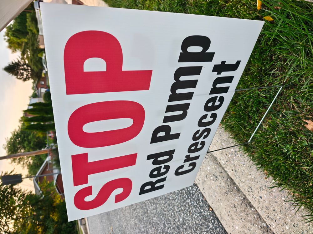 customer photos of yard sign plus
