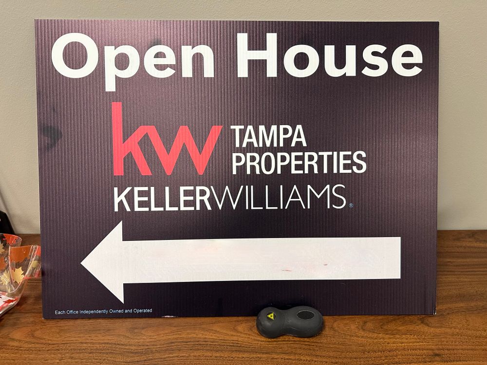 customer photos of yard sign plus