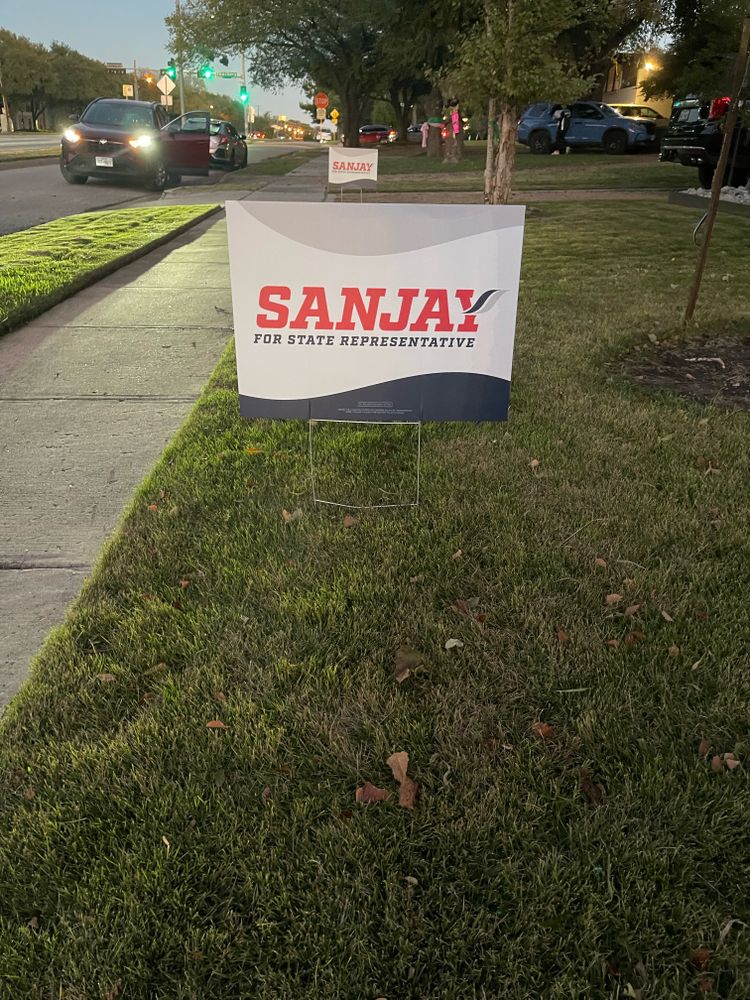 customer photos of yard sign plus