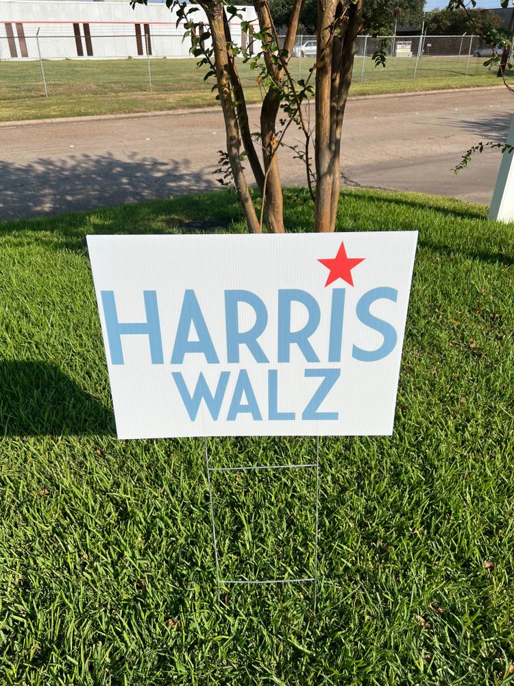 customer photos of yard sign plus