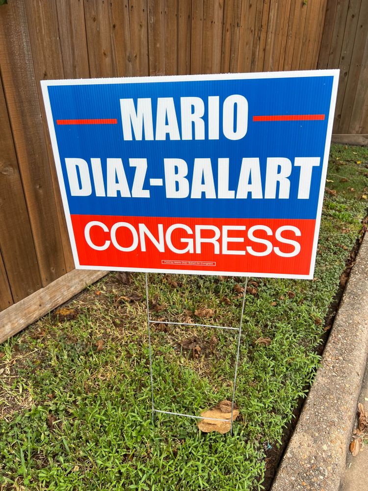 customer photos of yard sign plus