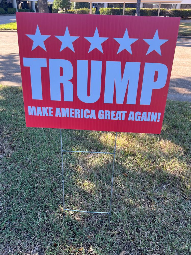 customer photos of yard sign plus