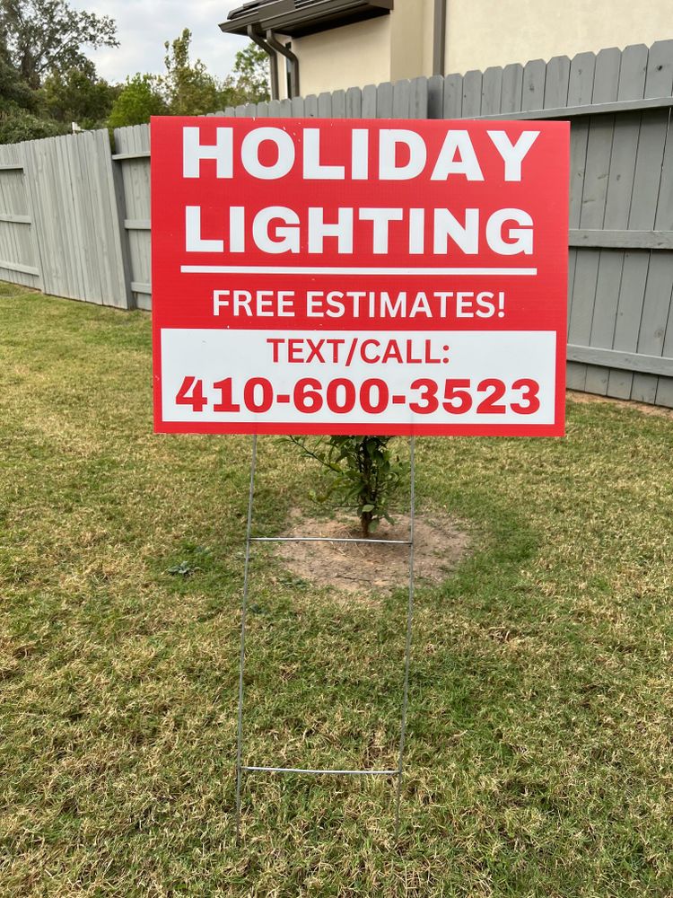 customer photos of yard sign plus