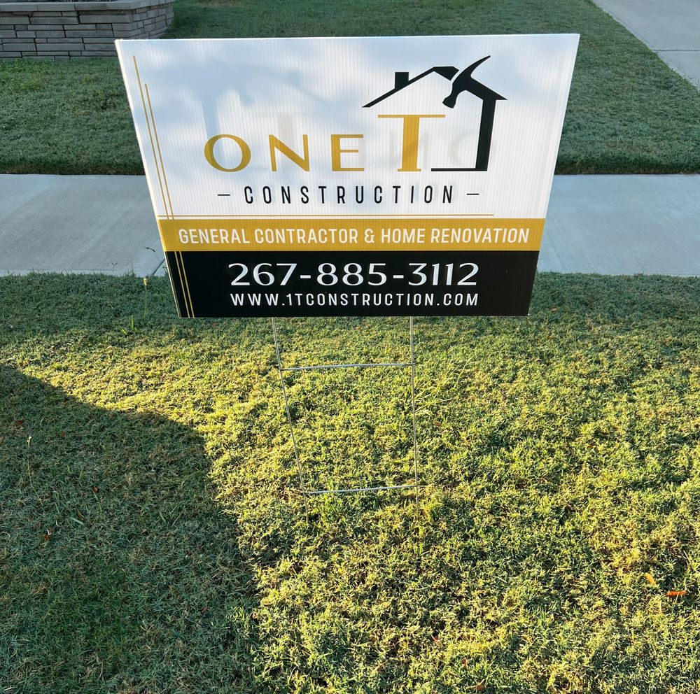 customer photos of yard sign plus