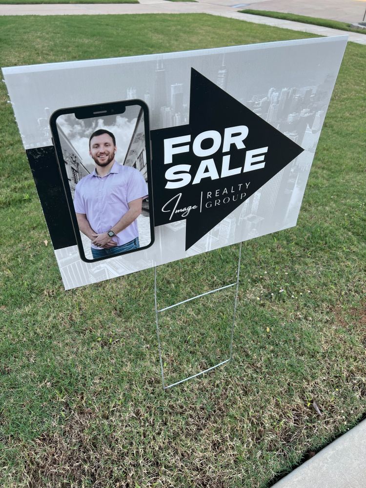 customer photos of yard sign plus