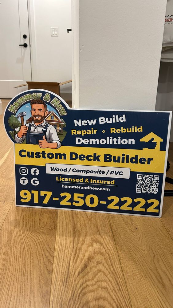 customer photos of yard sign plus