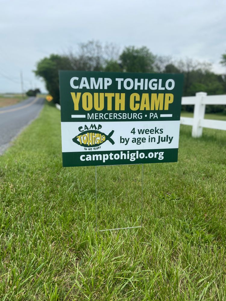 customer photos of yard sign plus