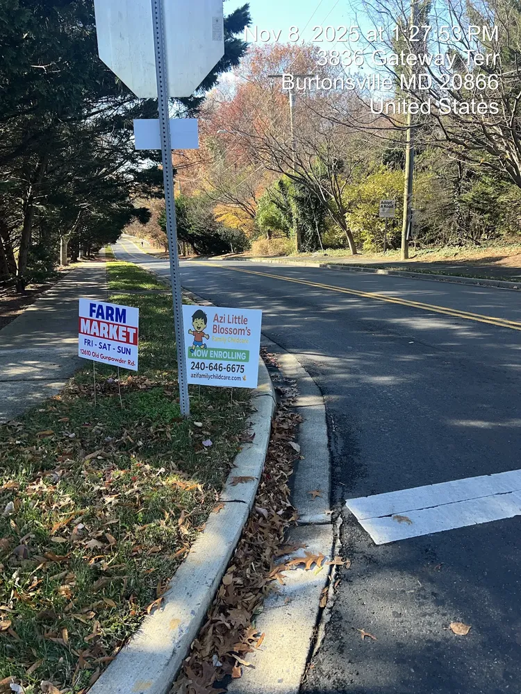 customer photos of yard sign plus