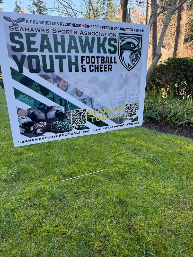 customer photos of yard sign plus