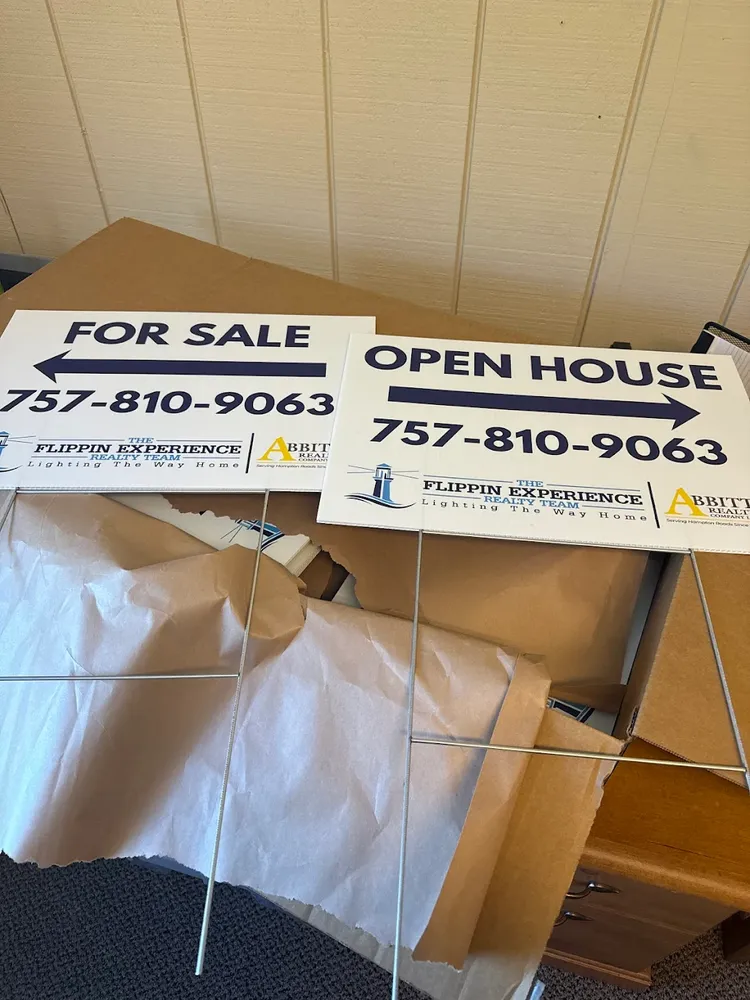 customer photos of yard sign plus