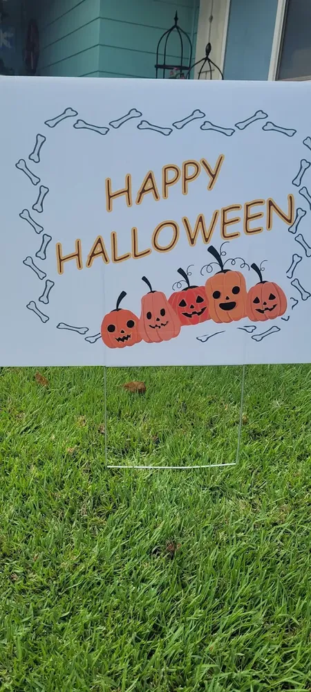 customer photos of yard sign plus