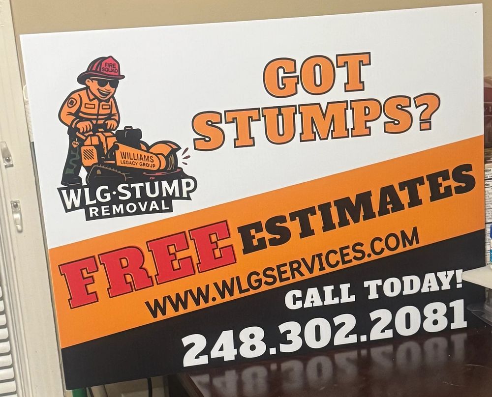 customer photos of yard sign plus