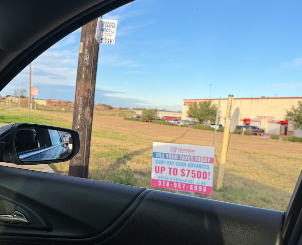 customer photos of yard sign plus