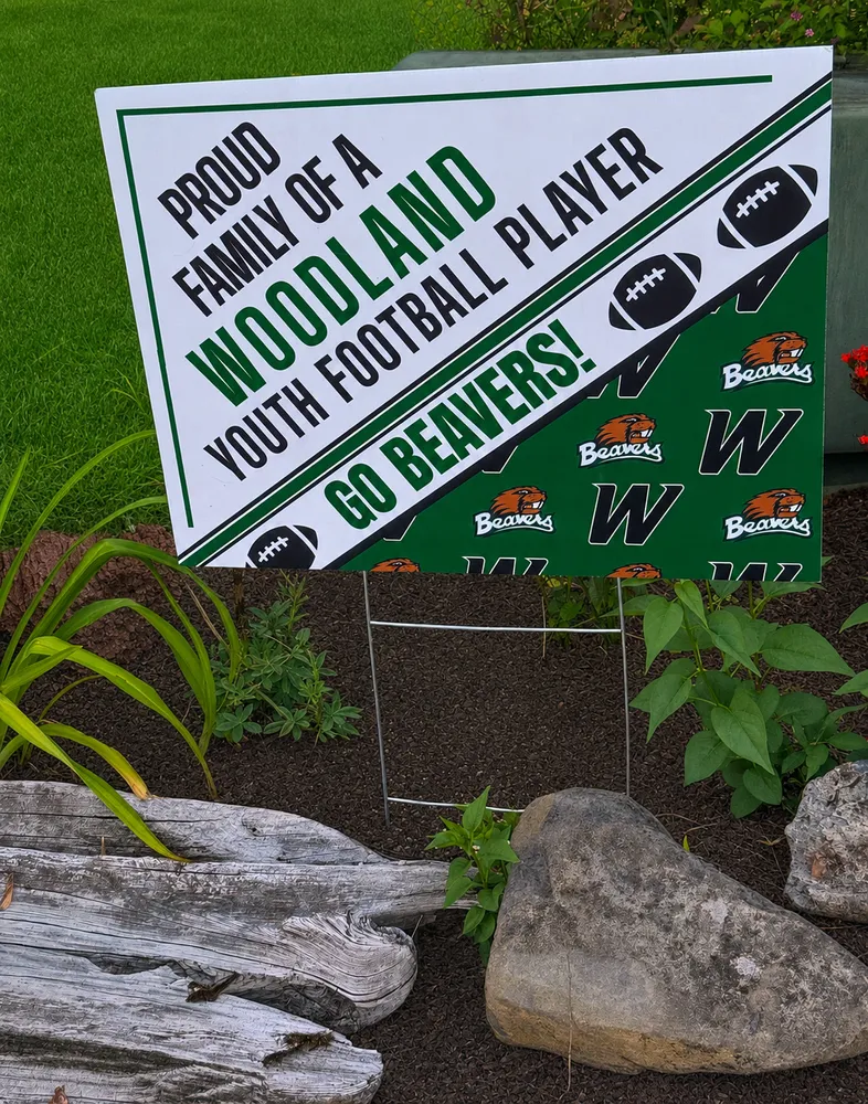 customer photos of yard sign plus