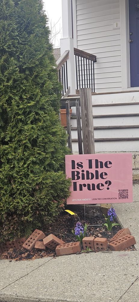 customer photos of yard sign plus