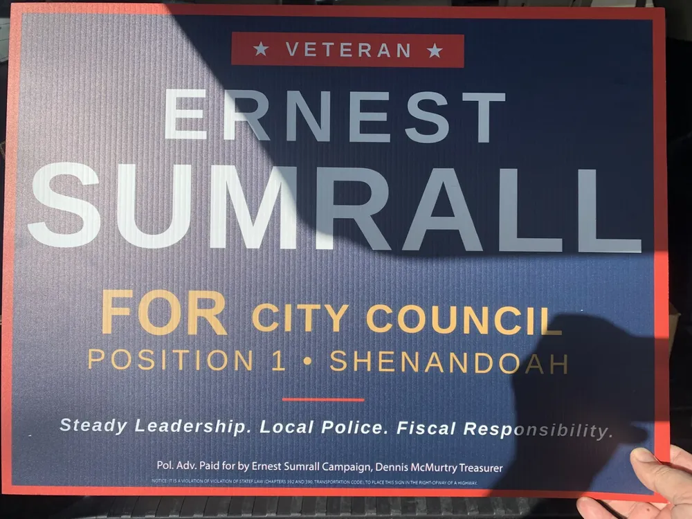 customer photos of yard sign plus