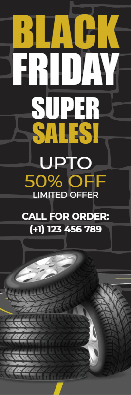 Custom Outdoor Yard Signs Multiple Sizes Black Friday Tires