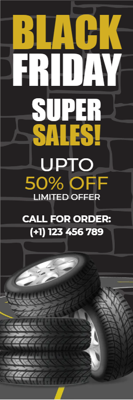 Custom Outdoor Yard Signs Multiple Sizes Black Friday Tires