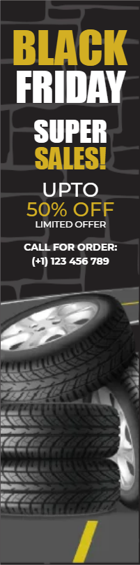 Custom Outdoor Yard Signs Multiple Sizes Black Friday Tires
