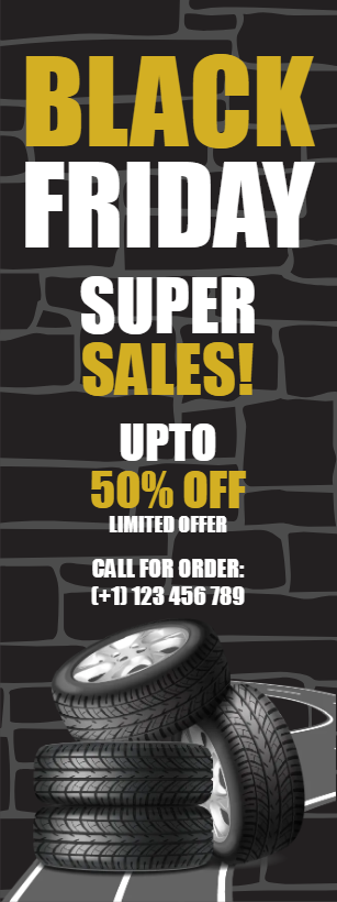 Custom Outdoor Yard Signs Multiple Sizes Black Friday Tires