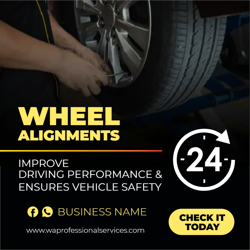 Custom Outdoor Yard Signs Multiple Sizes Wheel Alignment