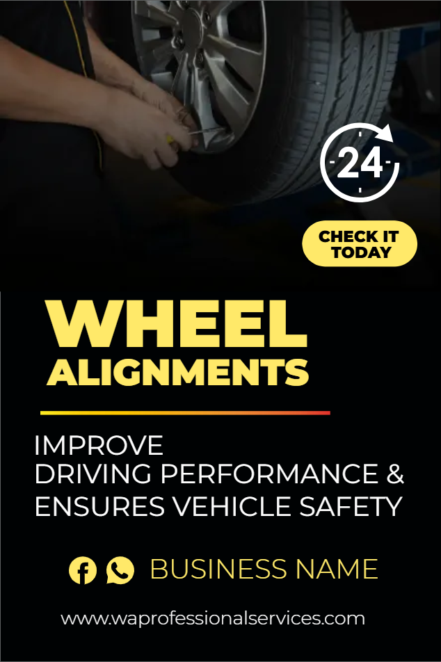 Custom Outdoor Yard Signs Multiple Sizes Wheel Alignment