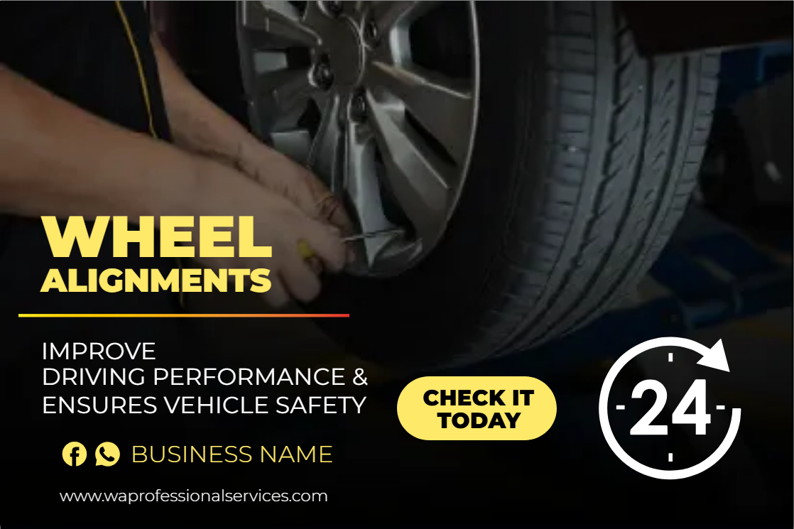 Custom Outdoor Yard Signs Multiple Sizes Wheel Alignment