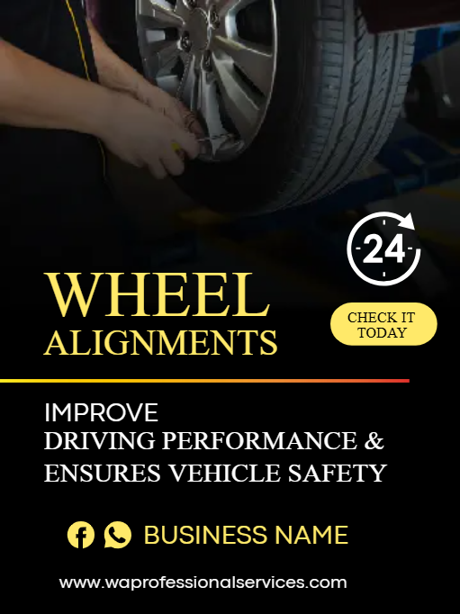 Custom Outdoor Yard Signs Multiple Sizes Wheel Alignment