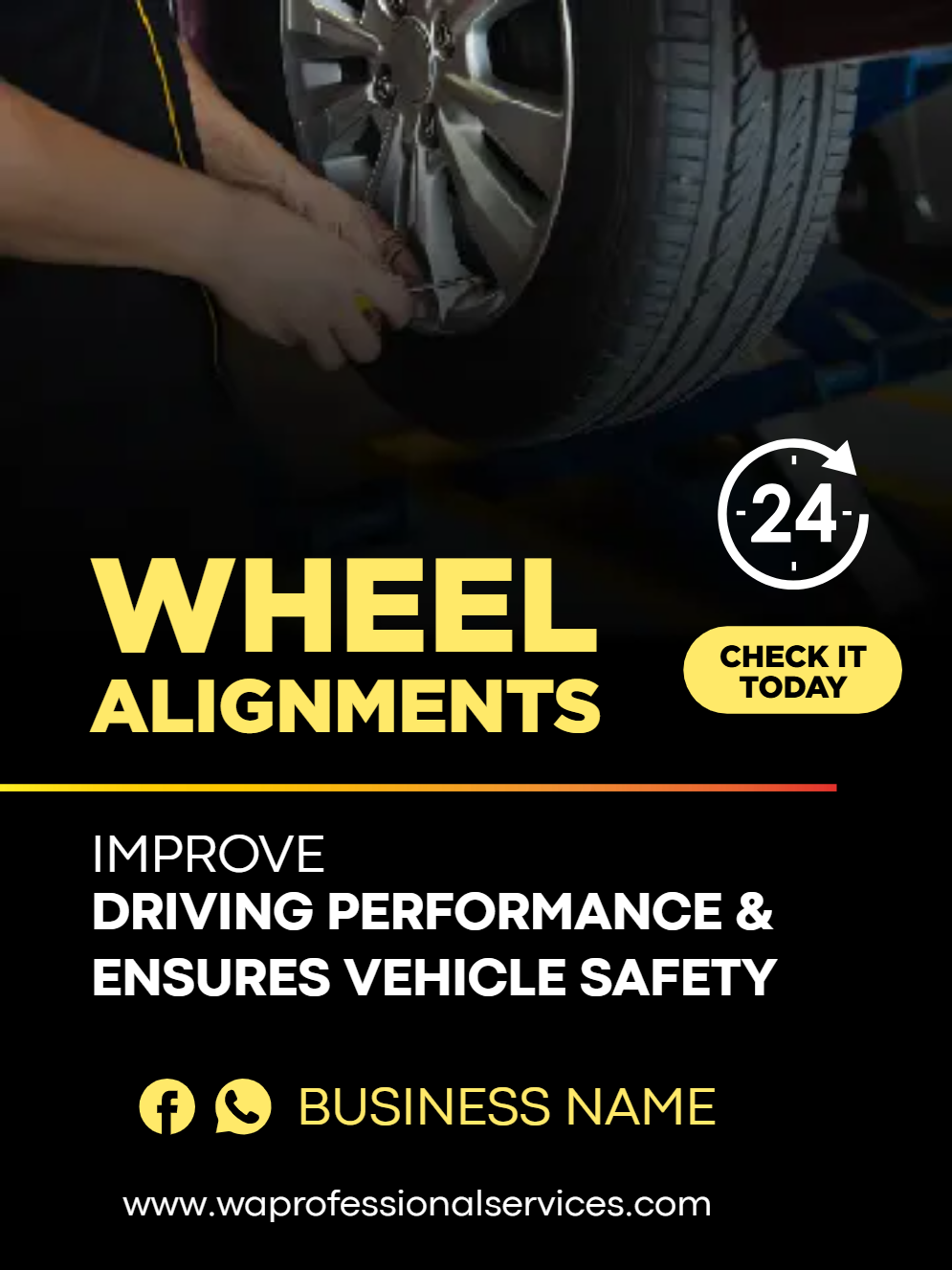 Custom Outdoor Yard Signs Multiple Sizes Wheel Alignment