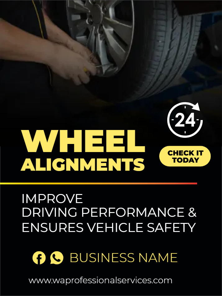 Custom Outdoor Yard Signs Multiple Sizes Wheel Alignment